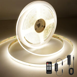 COB LED Strip Light with Remote, Dimmable 16.4FT/5M Flexible High Density LED Light,4000K Natural White 2400LEDs Super Bright LED Light Strip CRI 90+ for Bedroom,Kitchen,DIY Home Decoration COB LED Strip Light with Remote, Dimmable 16.4FT/5M Flexible High Density LED Light,4000K Natural White 2400LEDs Super Bright LED Light Strip CRI 90+ for Bedroom,Kitchen,DIY Home Decoration