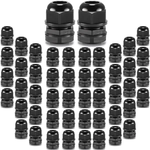 50pcs 3/8" NPT Cable Gland Waterproof IP68 Nylon Cable Pass Through Cord Grip Connector Strain Relief Wire Grommet 50pcs 3/8" NPT Cable Gland Waterproof IP68 Nylon Cable Pass Through Cord Grip Connector Strain Relief Wire Grommet