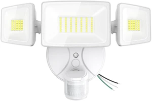 75W LED Flood Light Motion Sensor Outdoor, 7000lm Dusk to Dawn Flood Light, Security Light with Three Head, IP65 Waterproof Exterior Floodlight, 6500k Wall Light for Entryway Stairs Yard Garage 75W LED Flood Light Motion Sensor Outdoor, 7000lm Dusk to Dawn Flood Light, Security Light with Three Head, IP65 Waterproof Exterior Floodlight, 6500k Wall Light for Entryway Stairs Yard Garage