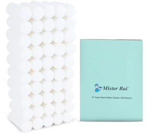 Foam Paint Roller, 50 Pack, 4 Inch Small Paint Roller High Density Mini Foam Rollers for Painting, Trim, Cabinets, Doors, Professional or DIY Use and Home Improvement Foam Paint Roller, 50 Pack, 4 Inch Small Paint Roller High Density Mini Foam Rollers for Painting, Trim, Cabinets, Doors, Professional or DIY Use and Home Improvement