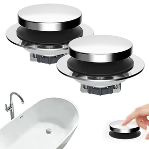 2 Pack 3 in 1 Metal Bathtub Drain Stopper, Bathtub Hair Catcher Universal Pop Up Tub Stopper, Removable & Anti-Clogging Filter Basket, Fit 1.5''-2.4'' Drain, Brass Bullet Core, Chrome 2 Pack 3 in 1 Metal Bathtub Drain Stopper, Bathtub Hair Catcher Universal Pop Up Tub Stopper, Removable & Anti-Clogging Filter Basket, Fit 1.5''-2.4'' Drain, Brass Bullet Core, Chrome
