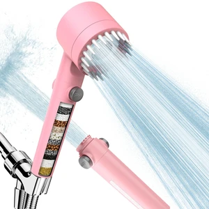 Filtered Shower Head with Handheld, High Pressure Water Flow and Multiple Spray Modes Shower Head with Filter, Power Wash for Hard Water, Showerhead with ON/OFF Switch for Pets Bath (Pink) Filtered Shower Head with Handheld, High Pressure Water Flow and Multiple Spray Modes Shower Head with Filter, Power Wash for Hard Water, Showerhead with ON/OFF Switch for Pets Bath (Pink)