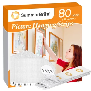 Damage Free Picture Hanging Strips, 40 Pairs, XL, White Damage Free Picture Hanging Strips, 40 Pairs, XL, White