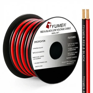 8 Gauge Wire 50FT, 8AWG Red Black Electrical Wire LED Strips Extension Cord 12V/24V DC Cable, 8 AWG 2 Conductors Flexible Low Voltage Wire for in-Home, Autos, Speaker use 8 Gauge Wire 50FT, 8AWG Red Black Electrical Wire LED Strips Extension Cord 12V/24V DC Cable, 8 AWG 2 Conductors Flexible Low Voltage Wire for in-Home, Autos, Speaker use
