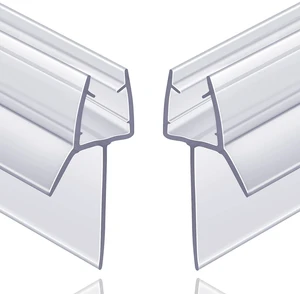 2-Pack Frameless Shower Door Bottom Seal with Long Sweep for Glass Doors Stop Shower Leaks and Create a Water Barrier (5/16 x 36) 2-Pack Frameless Shower Door Bottom Seal with Long Sweep for Glass Doors Stop Shower Leaks and Create a Water Barrier (5/16 x 36)