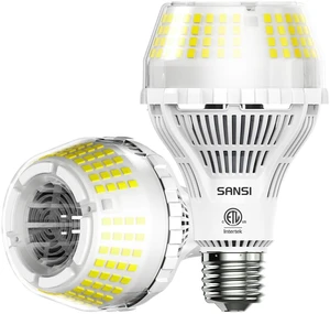 Super Bright LED Light Bulbs 3000 Lumens 5000K Daylight E26 A21 2Pack 22W Energy Saving, ETL Listed, 200W Equivalent, Non-Dimmable, Flicker-Free, 22-Year Super Bright LED Light Bulbs 3000 Lumens 5000K Daylight E26 A21 2Pack 22W Energy Saving, ETL Listed, 200W Equivalent, Non-Dimmable, Flicker-Free, 22-Year