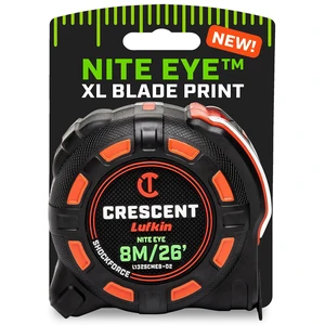 Lufkin 8m/25' SHOCKFORCE NITE EYE Tape Measure | L1325CMEB-02 Lufkin 8m/25' SHOCKFORCE NITE EYE Tape Measure | L1325CMEB-02
