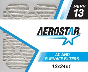 Air Filter 12x24x1 MERV 13 AC Filter, HVAC, Furnace Filter, 6 Pack ACTUAL SIZE (11.75 x 23.75 x 0.75) AC Filter, Furnace Filter, Allergies, Dust, Pet Dander & Smoke MERV 13 (MPR 1500 / FPR 10) Air Filter 12x24x1 MERV 13 AC Filter, HVAC, Furnace Filter, 6 Pack ACTUAL SIZE (11.75 x 23.75 x 0.75) AC Filter, Furnace Filter, Allergies, Dust, Pet Dander & Smoke MERV 13 (MPR 1500 / FPR 10)