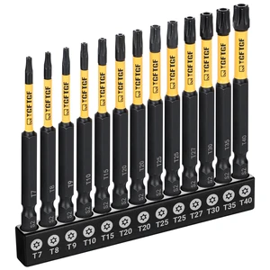 Impact Torx Bit Set 13PCS (TT7-TT40), 3 S2 Steel Security Torx, Tamper Proof Torque Star Bit Set with Magnetic CNC Machined Tips, Impact Screwdriver Bits with Storage Case Impact Torx Bit Set 13PCS (TT7-TT40), 3 S2 Steel Security Torx, Tamper Proof Torque Star Bit Set with Magnetic CNC Machined Tips, Impact Screwdriver Bits with Storage Case