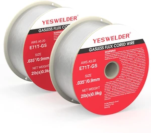 Flux Core Gasless MIG Welding Wire, E71T-GS Mild Carbon Steel 0.035 in, strong ABS spool, smooth feeding, easy handling, organized storage Flux Core Gasless MIG Welding Wire, E71T-GS Mild Carbon Steel 0.035 in, strong ABS spool, smooth feeding, easy handling, organized storage