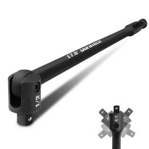 1/2" Drive 17.5-Inch Heavy Duty Breaker Bar with 240° Flex Head Spring-loaded Detent Ball, CR-MO Head, Premium Black Phosphate Finish, Ideal for Industrial, Construction, and Mechanic Tasks 1/2" Drive 17.5-Inch Heavy Duty Breaker Bar with 240° Flex Head Spring-loaded Detent Ball, CR-MO Head, Premium Black Phosphate Finish, Ideal for Industrial, Construction, and Mechanic Tasks