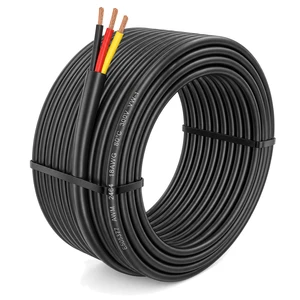 18 AWG 3-Conductor Stranded Copper PVC Wire, 50 FT 18 AWG three-conductor cable for compatible low-voltage circuits 18 AWG 3-Conductor Stranded Copper PVC Wire, 50 FT 18 AWG three-conductor cable for compatible low-voltage circuits