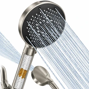High Pressure Filtered Handheld Shower Head 9 Spray1 filter Removes Chlorine and Hard Water Impurities, Power Wash Mode, Anti-Clog Soft Silicone Nozzles,Adjustable Bracket High Pressure Filtered Handheld Shower Head 9 Spray1 filter Removes Chlorine and Hard Water Impurities, Power Wash Mode, Anti-Clog Soft Silicone Nozzles,Adjustable Bracket