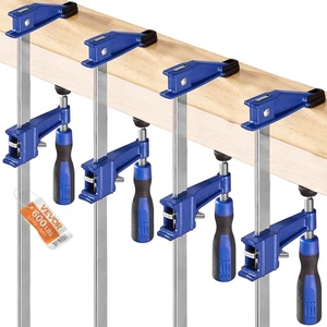 36" Bar Clamps for Woodworking, 4-Pack, 600 lbs Load Limit 2-1/2 inch Depth, Lockable F-Clamp, Cast Iron and Carbon Steel, Easy to Use, Metalworking and DIY Projects 36" Bar Clamps for Woodworking, 4-Pack, 600 lbs Load Limit 2-1/2 inch Depth, Lockable F-Clamp, Cast Iron and Carbon Steel, Easy to Use, Metalworking and DIY Projects