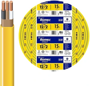 Romex Brand Simpull Solid Indoor 12/2 W/G NMB Cable 15ft coil - SW# 28828226 Romex Brand Simpull Solid Indoor 12/2 W/G NMB Cable 15ft coil - SW# 28828226