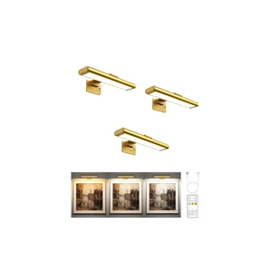 Picture Light for Wall, Rechargeable Stick on with Remote(3P) Magnetic Wireless 2400mAh Gold 7.87'' Lights, 3 Colors & Dimmable LED for Poster,Painting, Living Room, Gallery Art & Decor Picture Light for Wall, Rechargeable Stick on with Remote(3P) Magnetic Wireless 2400mAh Gold 7.87'' Lights, 3 Colors & Dimmable LED for Poster,Painting, Living Room, Gallery Art & Decor