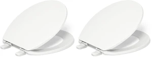 K-4775-0 Brevia Round Toilet Seat with Quick-Release Hinges And Quick-Attach Hardware For Easy Clean, White (Pack of 2) K-4775-0 Brevia Round Toilet Seat with Quick-Release Hinges And Quick-Attach Hardware For Easy Clean, White (Pack of 2)