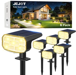 Solar Spot Lights Outdoor Waterproof, Solar Spotlights, 6 Pack 2 Lighting Modes, 120° Adjustable Solar Lights for Yard Garden Lawn Landscape Pathway, Warm White Solar Spot Lights Outdoor Waterproof, Solar Spotlights, 6 Pack 2 Lighting Modes, 120° Adjustable Solar Lights for Yard Garden Lawn Landscape Pathway, Warm White
