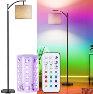 Battery Operated Floor Lamp, RGB Dimmable Cordless Standing Lamp with Remote Control for Living Room, Tall Floor Lamp for Bedroom -Black Battery Operated Floor Lamp, RGB Dimmable Cordless Standing Lamp with Remote Control for Living Room, Tall Floor Lamp for Bedroom -Black
