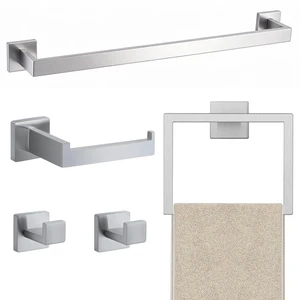 5 Piece Towel Bar Set - 23.6 Inch Bath Towel Holder - Brushed Nickel Stainless Steel Towel Racks for Bathroom Wall Mounted, Towel Rod for Bathroom Wall 5 Piece Towel Bar Set - 23.6 Inch Bath Towel Holder - Brushed Nickel Stainless Steel Towel Racks for Bathroom Wall Mounted, Towel Rod for Bathroom Wall