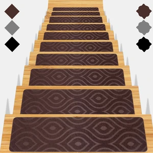 Stair Treads for Wooden Steps 15pcs 8x30in Non-Slip Stairs Carpet Runner Indoor Stair Mats for Kids Elders and Pets Stair Treads for Wooden Steps 15pcs 8x30in Non-Slip Stairs Carpet Runner Indoor Stair Mats for Kids Elders and Pets