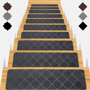 Stair Treads for Wooden Steps 15pcs 8x30in Non-Slip Stairs Carpet Runner Indoor Stair Mats for Kids Elders and Pets Stair Treads for Wooden Steps 15pcs 8x30in Non-Slip Stairs Carpet Runner Indoor Stair Mats for Kids Elders and Pets