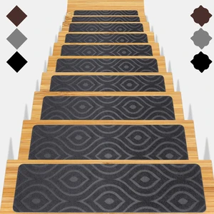Stair Treads for Wooden Steps 15pcs 8x30in Non-Slip Stairs Carpet Runner Indoor Stair Mats for Kids Elders and Pets Stair Treads for Wooden Steps 15pcs 8x30in Non-Slip Stairs Carpet Runner Indoor Stair Mats for Kids Elders and Pets
