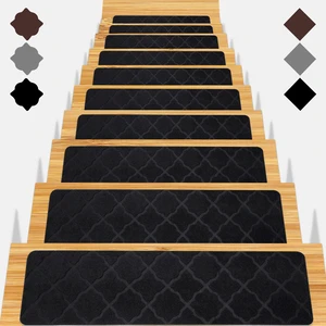 Stair Treads for Wooden Steps 15pcs - 8x30in Carpet Stairs Runner Indoor Non-Slip Stair Mats for Kids Elders and Pets Stair Treads for Wooden Steps 15pcs - 8x30in Carpet Stairs Runner Indoor Non-Slip Stair Mats for Kids Elders and Pets
