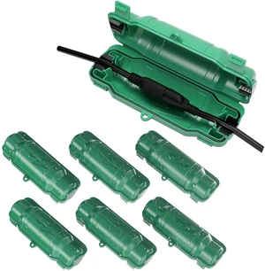 7 Pack Outdoor Extension Cord Safety Cover, Waterproof, Green Weatherproof Electrical Box for Plug and Socket, IP54 Water Resistant Seal, Protects Outdoor Connections and Holiday Lights 7 Pack Outdoor Extension Cord Safety Cover, Waterproof, Green Weatherproof Electrical Box for Plug and Socket, IP54 Water Resistant Seal, Protects Outdoor Connections and Holiday Lights