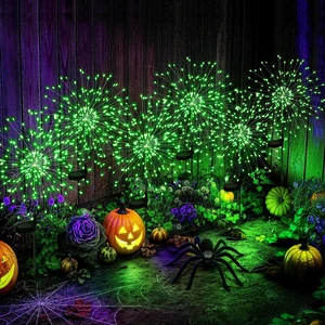Solar Firework Fairy Garden Lights Outdoor, Green, 6 Pack 120 LEDs, Waterproof, Fairy Garden Decor, Auto On/Off, Solar Powered, for Yard, Patio, Porch, Flower Pot, Pathway Solar Firework Fairy Garden Lights Outdoor, Green, 6 Pack 120 LEDs, Waterproof, Fairy Garden Decor, Auto On/Off, Solar Powered, for Yard, Patio, Porch, Flower Pot, Pathway
