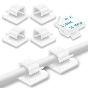 200 Pcs Cable Clips, Adhesive Cable Organizer Cord Holder Wire Clip Wire Management Self Adhesive Hooks Wire Holder for Office, Home(White, 200PCS) 200 Pcs Cable Clips, Adhesive Cable Organizer Cord Holder Wire Clip Wire Management Self Adhesive Hooks Wire Holder for Office, Home(White, 200PCS)