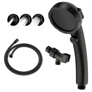 High Pressure Oil-Rubbed Bronze Handheld Shower Head with ON/OFF Switch, 3 Spray Modes, Adjustable Angle Bracket, and Hose High Pressure Oil-Rubbed Bronze Handheld Shower Head with ON/OFF Switch, 3 Spray Modes, Adjustable Angle Bracket, and Hose