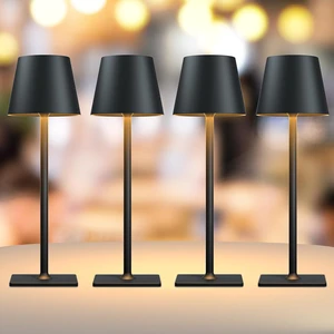 Black Cordless Table Lamps, 6000mAh Rechargeable Battery LED Lights Set of 4 battery operated lamps wireless table lamp for restaurant tables, dining areas, kitchens, outdoor patio and home use Black Cordless Table Lamps, 6000mAh Rechargeable Battery LED Lights Set of 4 battery operated lamps wireless table lamp for restaurant tables, dining areas, kitchens, outdoor patio and home use
