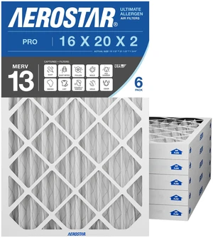 19 7/8 x 21 1/2 x 1 MERV 6 Pleated Air Filter, AC Furnace Air Filter, 6 Pack (Actual Size: 19 7/8"x21 1/2"x3/4") 19 7/8 x 21 1/2 x 1 MERV 6 Pleated Air Filter, AC Furnace Air Filter, 6 Pack (Actual Size: 19 7/8"x21 1/2"x3/4")