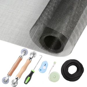 Window Screen Repair Kit - 59" x 106" Screen Door Replacement Fiberglass Screen Mesh with All Screen Tools for Sliding Door and Patio Screen Door Replacement Window Screen Repair Kit - 59" x 106" Screen Door Replacement Fiberglass Screen Mesh with All Screen Tools for Sliding Door and Patio Screen Door Replacement