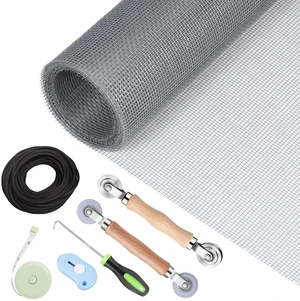 Window Screen Repair Kit - 59" x 106" Screen Door Replacement Fiberglass Screen Mesh with All Screen Tools for Sliding Door and Patio Screen Door Replacement Window Screen Repair Kit - 59" x 106" Screen Door Replacement Fiberglass Screen Mesh with All Screen Tools for Sliding Door and Patio Screen Door Replacement