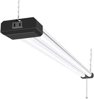4FT Linkable LED Shop Light for Garage,6500LM,5000K Daylight 60W Utility Light Fixture for Garages,Workshops,Basements,LED Workbench Light with Plug,Hanging or Surface Mount,Black - ETL 4FT Linkable LED Shop Light for Garage,6500LM,5000K Daylight 60W Utility Light Fixture for Garages,Workshops,Basements,LED Workbench Light with Plug,Hanging or Surface Mount,Black - ETL