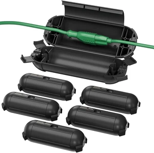 6 Pack Outdoor Extension Cord Safety Cover, Black Waterproof Cord Connector Protector for String Lights, Outdoor Tools, Holiday Lights, Camping, and Garden Tools 6 Pack Outdoor Extension Cord Safety Cover, Black Waterproof Cord Connector Protector for String Lights, Outdoor Tools, Holiday Lights, Camping, and Garden Tools
