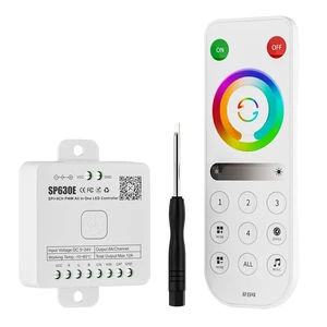 SP630E Bluetooth Controllers 4 Zones 2.4GHz RF RB4 Remote Kit APP & RF Remote, Support COB SMD PWM or SPI RGBCCT RGBWW LED Strip WS2805 WS2811 IC DC5V/12V/24V, For Smart Home Lighting SP630E Bluetooth Controllers 4 Zones 2.4GHz RF RB4 Remote Kit APP & RF Remote, Support COB SMD PWM or SPI RGBCCT RGBWW LED Strip WS2805 WS2811 IC DC5V/12V/24V, For Smart Home Lighting