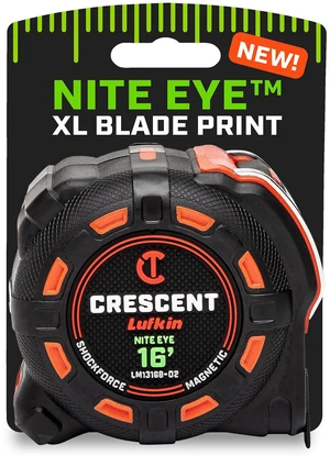 Lufkin 16' SHOCKFORCE NITE EYE Magnetic Tape | LM1316B-02 Lufkin 16' SHOCKFORCE NITE EYE Magnetic Tape | LM1316B-02