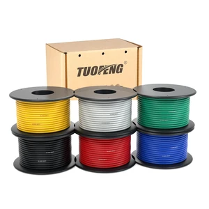 18awg Silicone Wire, 6 Colors, 20ft Each Cable Hook up Wire, Silicone Rubber Insulated, Tinned Copper, Flexible, 18 Gauge Wire Set 18awg Silicone Wire, 6 Colors, 20ft Each Cable Hook up Wire, Silicone Rubber Insulated, Tinned Copper, Flexible, 18 Gauge Wire Set