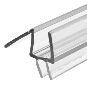 M 6258 Frameless Shower Door Bottom Seal for 3/8 In. Thick Glass Doors Stop Shower Leaks and Create a Water Barrier, 36 In., Clear Vinyl (Single Pack) M 6258 Frameless Shower Door Bottom Seal for 3/8 In. Thick Glass Doors Stop Shower Leaks and Create a Water Barrier, 36 In., Clear Vinyl (Single Pack)