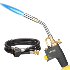 High Intensity Propane Torch Head with 5FT Hose, Torch Head Kit Trigger Start Gas Torch for Propane, MAPP Gas Tank, MAPP Gas Torch for Ignition, Cooking, Brazing, Not Included Gas Tank High Intensity Propane Torch Head with 5FT Hose, Torch Head Kit Trigger Start Gas Torch for Propane, MAPP Gas Tank, MAPP Gas Torch for Ignition, Cooking, Brazing, Not Included Gas Tank