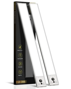 14.5inch Under Cabinet Lighting, 2 Pack 3500mAh Rechargeable Wireless Motion Sensor Lights Indoor, Dimmable Magnetic Closet Lights, Under Counter Lights for Kitchen, Pantry, Stairs 14.5inch Under Cabinet Lighting, 2 Pack 3500mAh Rechargeable Wireless Motion Sensor Lights Indoor, Dimmable Magnetic Closet Lights, Under Counter Lights for Kitchen, Pantry, Stairs