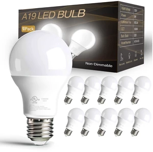 A19 LED Light Bulbs 60 Watts Equivalent Bulbs,800 LM,Non-Dimmable,Efficient 9W Energy Saving Lights for Living Room,Office,80+ CRI,120V,UL Listed (Daylight White 5000k, 10 Counts) A19 LED Light Bulbs 60 Watts Equivalent Bulbs,800 LM,Non-Dimmable,Efficient 9W Energy Saving Lights for Living Room,Office,80+ CRI,120V,UL Listed (Daylight White 5000k, 10 Counts)