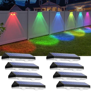Solar Fence Lights Outdoor - Warm White & RGB 6 Color, Dusk to Dawn Solar Deck Light, Solar Lights Outdoor IP65 Waterproof, Garden Lights for Outside/Backyard/Railing/Step/Patio/Wall (8 Pack) Solar Fence Lights Outdoor - Warm White & RGB 6 Color, Dusk to Dawn Solar Deck Light, Solar Lights Outdoor IP65 Waterproof, Garden Lights for Outside/Backyard/Railing/Step/Patio/Wall (8 Pack)