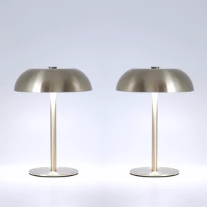 2 Pack Cordless Mushroom Table Lamp, Rechargeable, Dimmable 3 Color, Silver Small, 8.46in, Portable, Easy to Assemble, Metal Structure, Rechargeable, Suitable for Bedroom, Café, and Bar Counter 2 Pack Cordless Mushroom Table Lamp, Rechargeable, Dimmable 3 Color, Silver Small, 8.46in, Portable, Easy to Assemble, Metal Structure, Rechargeable, Suitable for Bedroom, Café, and Bar Counter