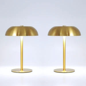 2 Pack Cordless Mushroom Table Lamp, Rechargeable, Dimmable 3 Color, Gold Small, 8.46in, Portable, Easy to Assemble, Metal Structure, Rechargeable, Suitable for Bedroom, Café, and Bar Counter 2 Pack Cordless Mushroom Table Lamp, Rechargeable, Dimmable 3 Color, Gold Small, 8.46in, Portable, Easy to Assemble, Metal Structure, Rechargeable, Suitable for Bedroom, Café, and Bar Counter