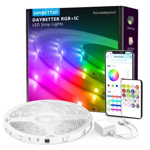 100ft Smart IC LED Strip Lights, BGRIC LED Lights for Bedroom, DIY Multiple Colors on One Line, App Control Color Changing Strip Lighting Music Sync Home Decor(1 Roll) 100ft Smart IC LED Strip Lights, BGRIC LED Lights for Bedroom, DIY Multiple Colors on One Line, App Control Color Changing Strip Lighting Music Sync Home Decor(1 Roll)