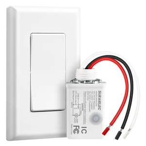 Wireless Light Switch Kit with Receiver, 15A RF Remote Control No Wiring Required, No Interference, 100 ft Range, Expandable Wall Switch for Lamp, Ceiling Light, Fan & Outdoor Lighting Wireless Light Switch Kit with Receiver, 15A RF Remote Control No Wiring Required, No Interference, 100 ft Range, Expandable Wall Switch for Lamp, Ceiling Light, Fan & Outdoor Lighting